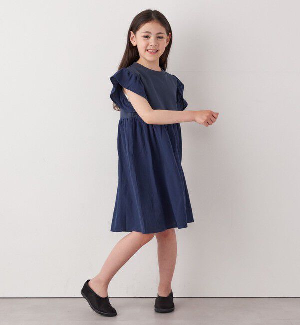 SHIPS any「SHIPS any: 〈洗濯機可能〉フリル ギャザー 切り替え ワンピース <KIDS>」|ワンピース|