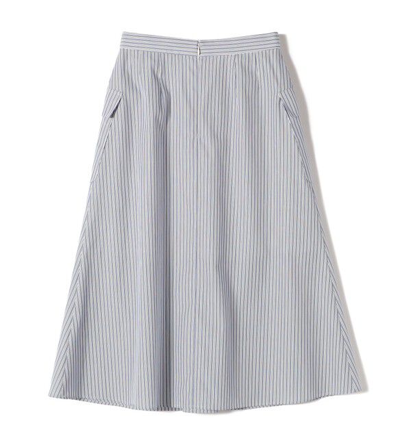 SHIPS for women「〈手洗い可能〉ストライプ フロント ポケット フレア スカート」|スカート|