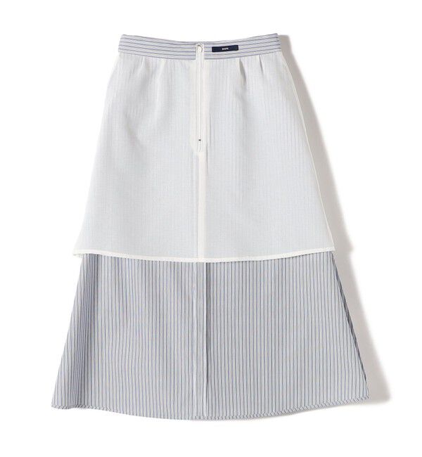 SHIPS for women「〈手洗い可能〉ストライプ フロント ポケット フレア スカート」|スカート|