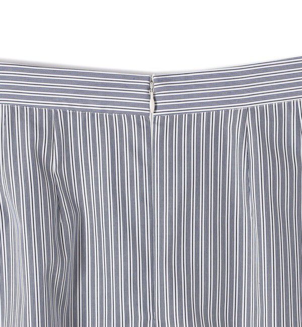 SHIPS for women「〈手洗い可能〉ストライプ フロント ポケット フレア スカート」|スカート|