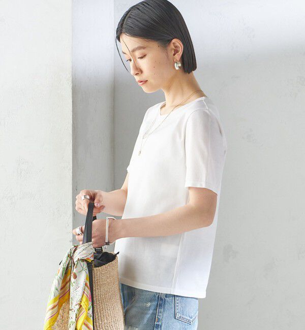 SHIPS for women「ギザコットン ベーシック TEE」|Tシャツ・カットソー|