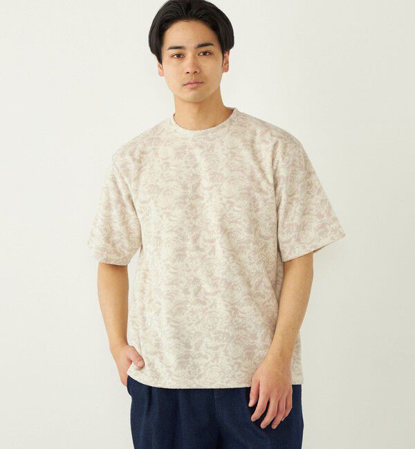 SHIPS Colors 「SHIPS Colors:パイル ジャカード Tシャツ」|Tシャツ・カットソー|ベージュ