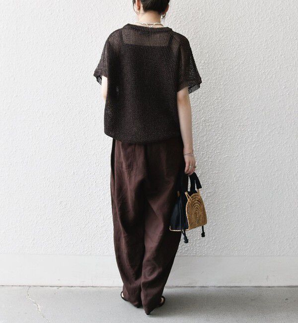 SHIPS any「SHIPS any:〈洗濯機可能〉ヨーロピアンフラックス リネン コクーン イージー パンツ」|その他|