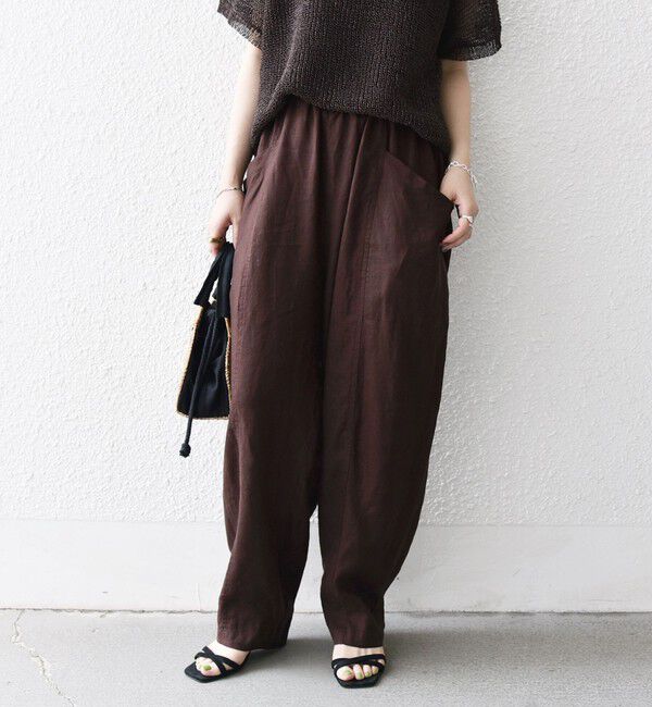 SHIPS any「SHIPS any:〈洗濯機可能〉ヨーロピアンフラックス リネン コクーン イージー パンツ」|その他|