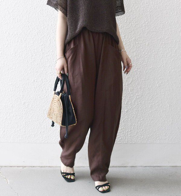 SHIPS any「SHIPS any:〈洗濯機可能〉ヨーロピアンフラックス リネン コクーン イージー パンツ」|その他|