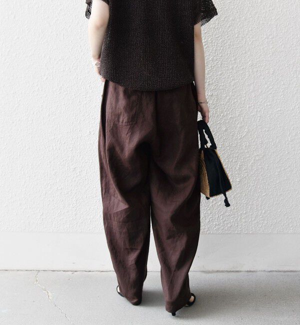 SHIPS any「SHIPS any:〈洗濯機可能〉ヨーロピアンフラックス リネン コクーン イージー パンツ」|その他|