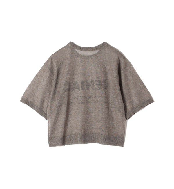 SHIPS Colors 「SHIPS Colors〈手洗い可能〉シアー ロゴ ニット TEE」|ニット・セーター|