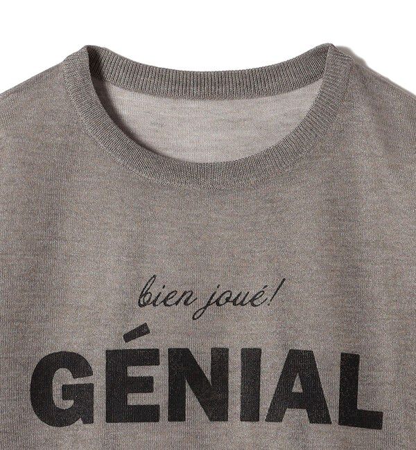 SHIPS Colors 「SHIPS Colors〈手洗い可能〉シアー ロゴ ニット TEE」|ニット・セーター|