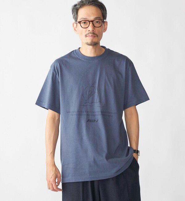 SHIPS「【WEB限定】SHIPS: SHIPS Co. デザイン プリント Tシャツ」|Tシャツ・カットソー|ロイヤルブルー