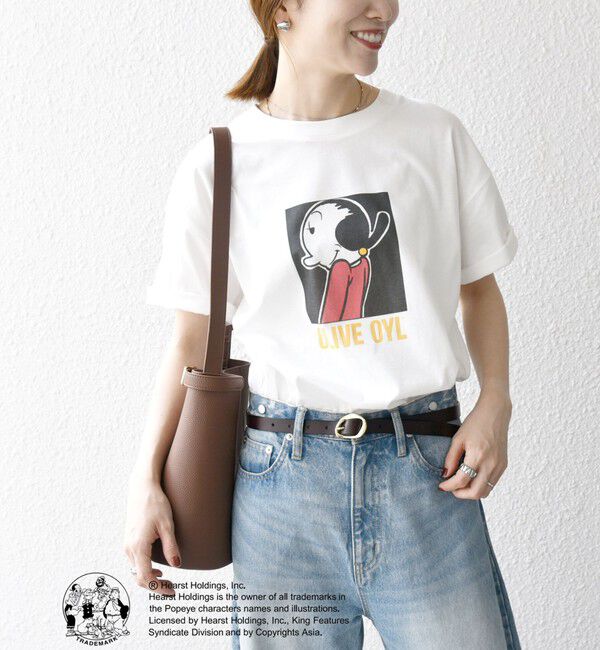 SHIPS any「SHIPS any:〈洗濯機可能〉OLIVE OYL(TM) プリント TEE」|Tシャツ・カットソー|