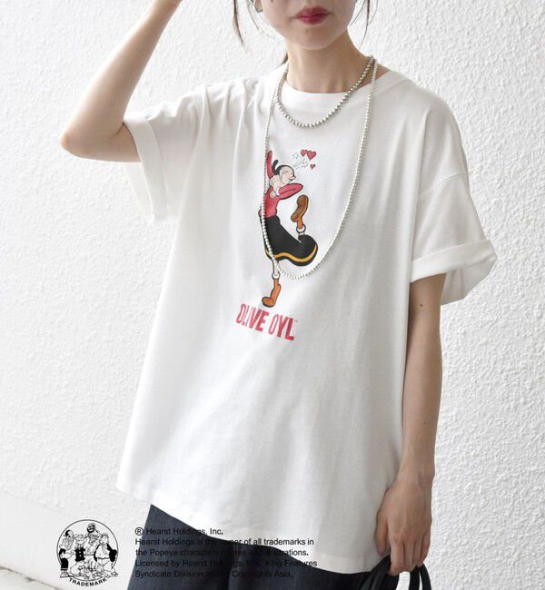 SHIPS any「SHIPS any:〈洗濯機可能〉OLIVE OYL(TM) プリント TEE」|Tシャツ・カットソー|