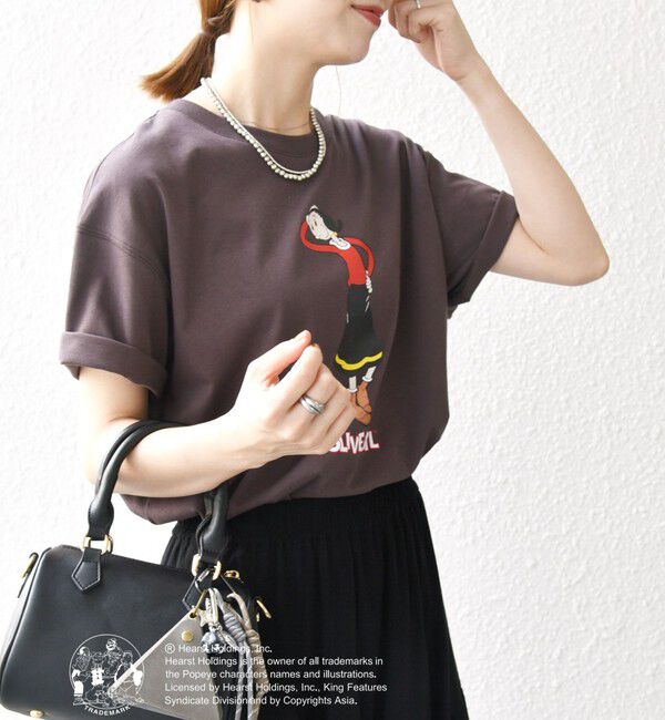 SHIPS any「SHIPS any:〈洗濯機可能〉OLIVE OYL(TM) プリント TEE」|Tシャツ・カットソー|