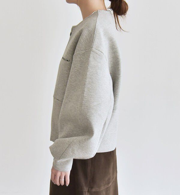 quaranciel「quaranciel:〈洗濯機可能〉ポンチ ロゴプリント スウェット ジップ ブルゾン カーディガン」|スウェット・ジャージ|