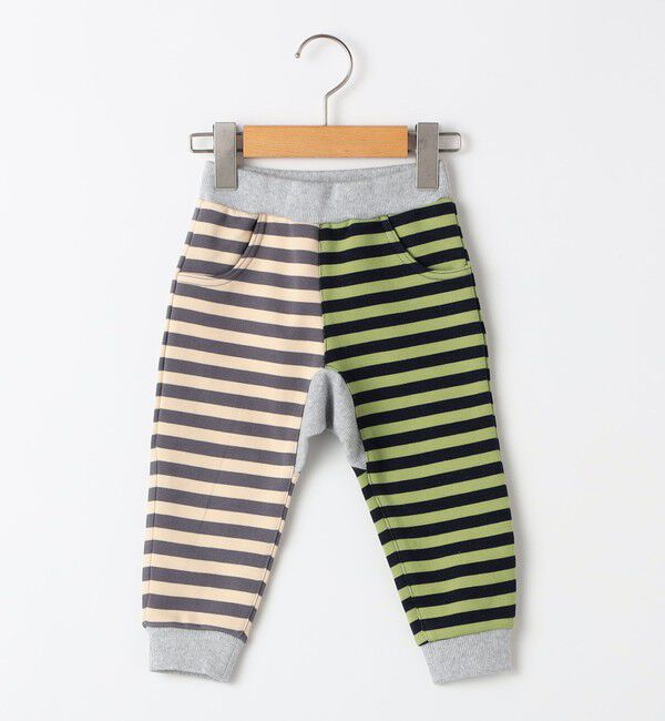 SHIPS KIDS「SHIPS KIDS:80～90cm / ボーダー リブ パンツ」|その他|グレー