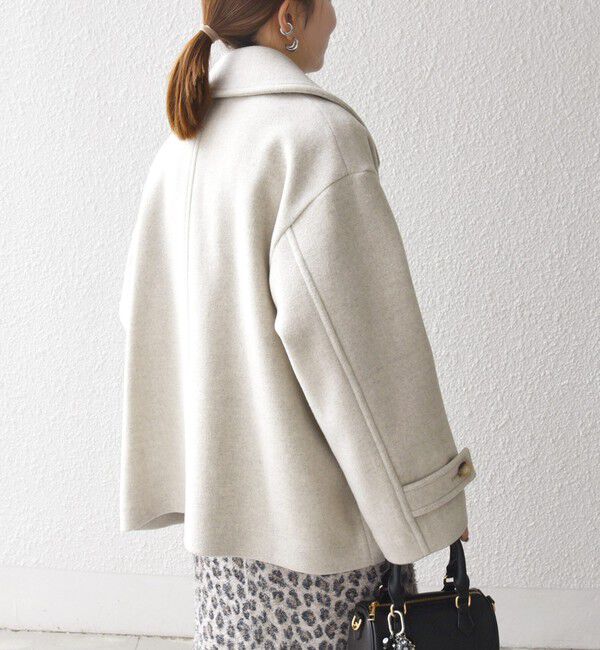 SHIPS any: カシミヤ ミックス テーラード ショート Pコート（SHIPS