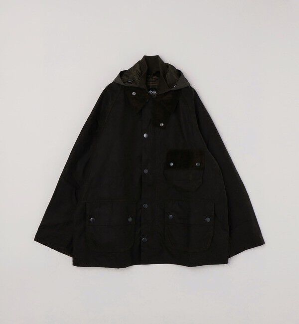 SHIPS「Barbour: MODIFIED SOLWAY WAX JACKET」|ブルゾン・スタジャン|オリーブ