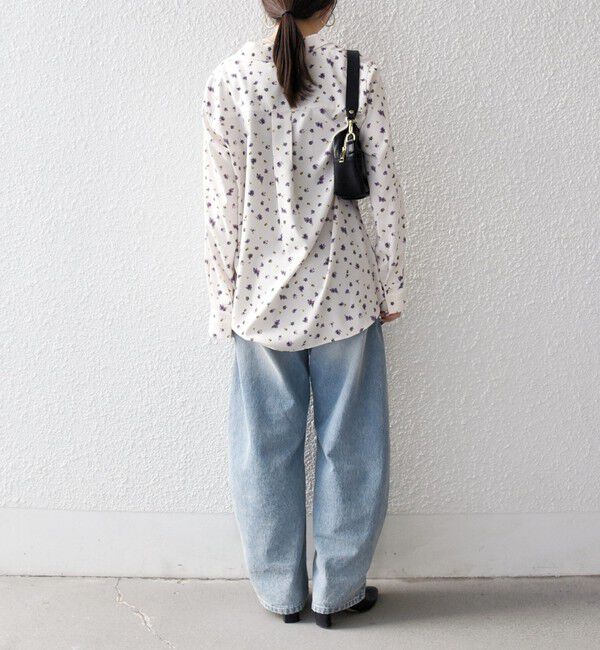 SHIPS any「《予約》SHIPS any:〈洗濯機可能〉フラワー プリント オープンカラー シャツ」|シャツ・ブラウス|