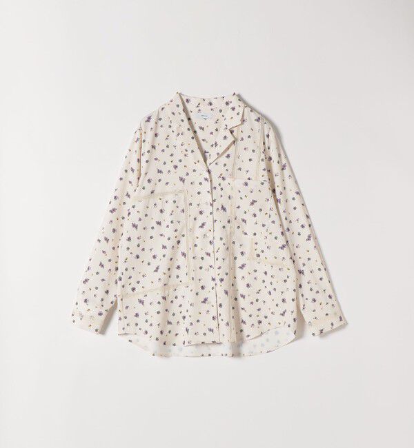 SHIPS any「《予約》SHIPS any:〈洗濯機可能〉フラワー プリント オープンカラー シャツ」|シャツ・ブラウス|