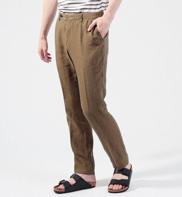 TOMORROWLAND MENS「リネンシャンブレー ノープリーツイージーパンツ」|その他|