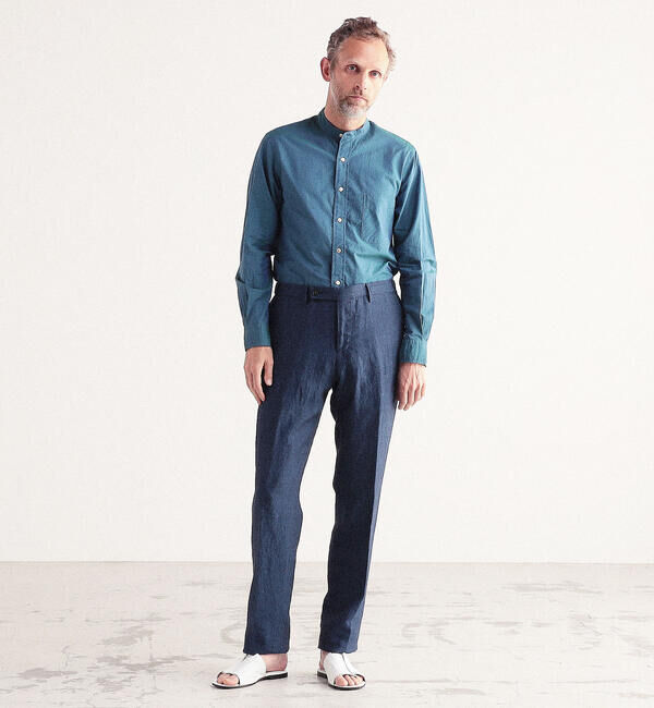 TOMORROWLAND MENS「リネンシャンブレー ノープリーツイージーパンツ」|その他|