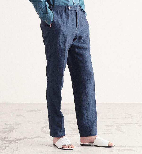 TOMORROWLAND MENS「リネンシャンブレー ノープリーツイージーパンツ」|その他|