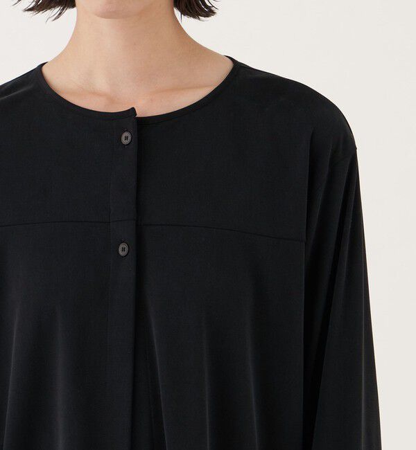 DES PRES「ファインキュプラインターロック クルーネックブラウス」|シャツ・ブラウス|