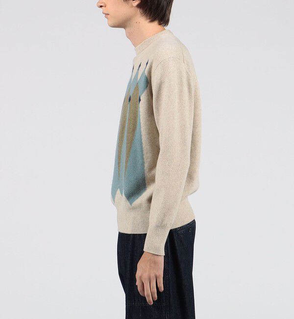 TOMORROWLAND MENS「TOMORROWLAND tricot ラムウール アーガイル クルーネックプルオーバー」|ニット・セーター|