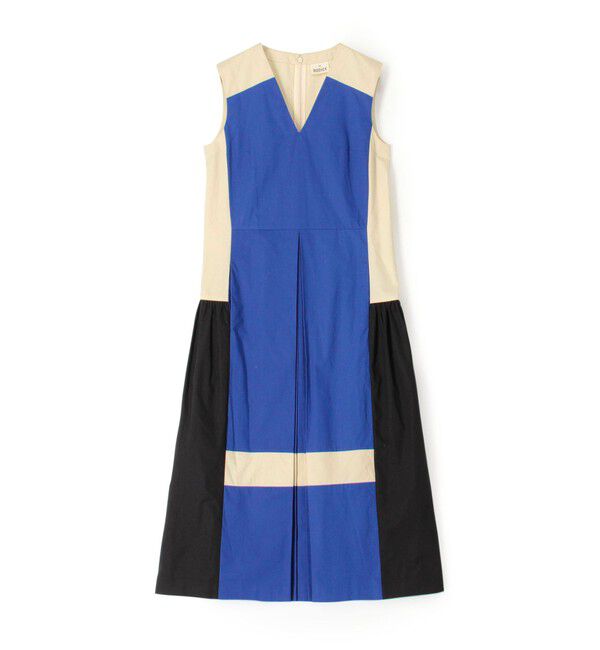 TOMORROWLAND BUYING WEAR「BODICE STUDIO ブロックプリントドレス」|ワンピース|66 ブルー系