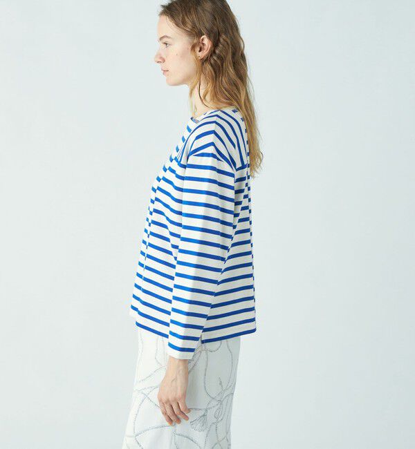 MACPHEE「スーピマコットンボーダー クルーネックプルオーバー」|Tシャツ・カットソー|