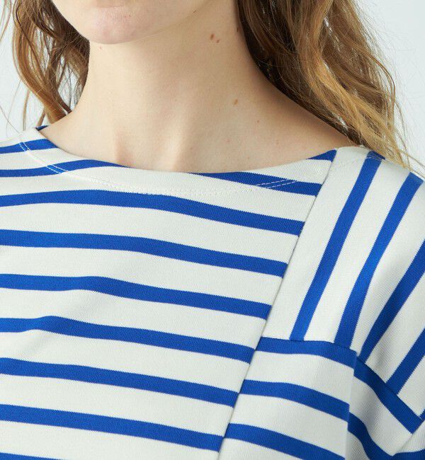 MACPHEE「スーピマコットンボーダー クルーネックプルオーバー」|Tシャツ・カットソー|