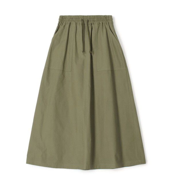 TOMORROWLAND BUYING WEAR「UNION LAUNCH ギャザーロングスカート」|フレア|57 カーキ