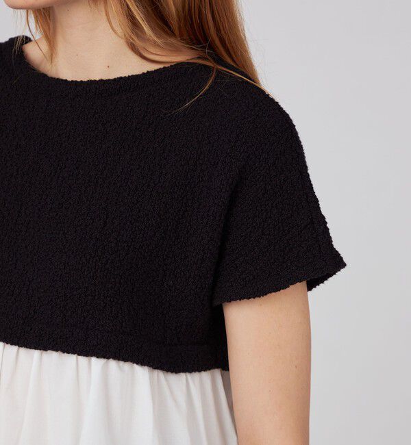 Ballsey「バルキーヤーンジャージーコンビ ティアードプルオーバー」|Tシャツ・カットソー|