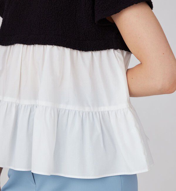 Ballsey「バルキーヤーンジャージーコンビ ティアードプルオーバー」|Tシャツ・カットソー|