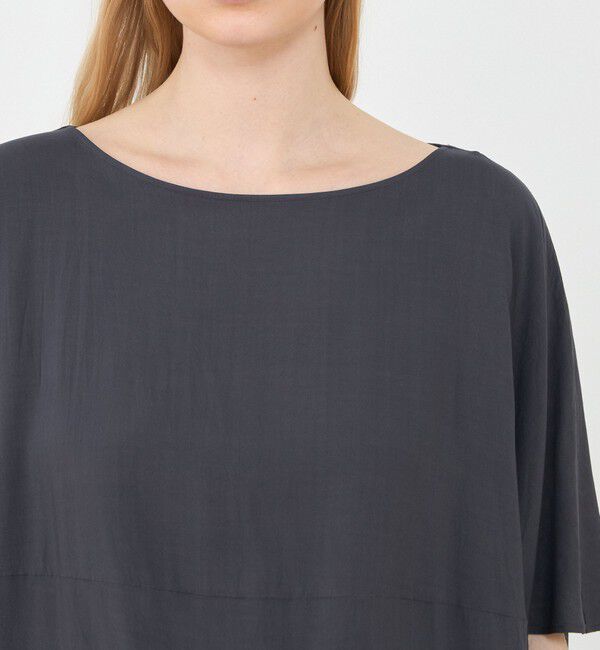 GALERIE VIE「ウォッシャブルレーヨン ボートネックプルオーバー」|シャツ・ブラウス|