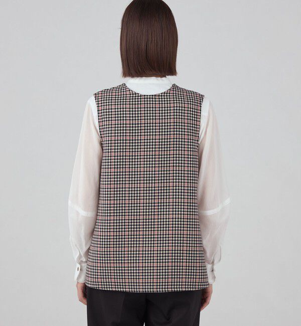 TOMORROWLAND collection「タッターギンガムリバー 4-wayジレ」|ベスト・ジレ|