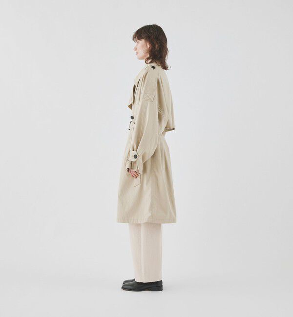 GALERIE VIE「ノンマーセライズドコットンギャバジン ボリュームトレンチコート」|トレンチコート|