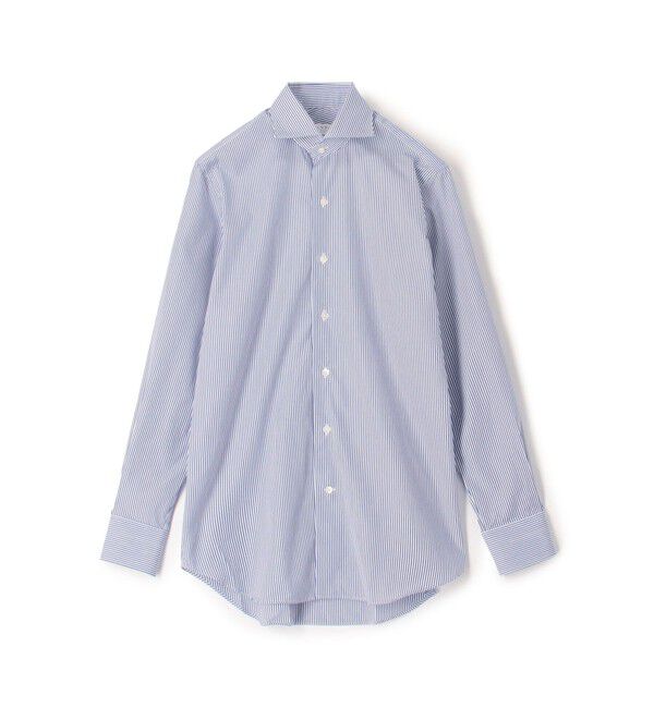 TOMORROWLAND MENS「120/2スーピマコットンブロード ワイドスプレッドカラーシャツ」|シャツ・ブラウス|68 ネイビー系