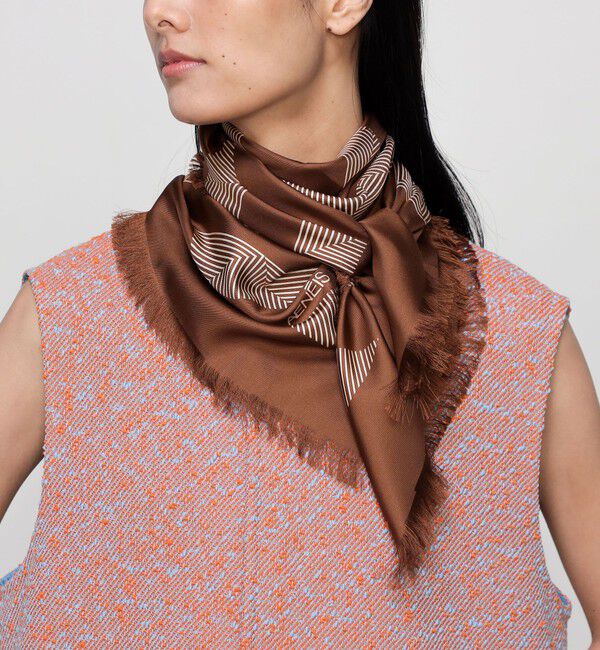 TOMORROWLAND GOODS「AENEIS GEOMETRIC シルクスカーフ」|バンダナ・スカーフ|