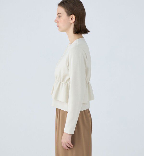 Ballsey「ミラノリブ ペプラムカーディガン」|カーディガン|