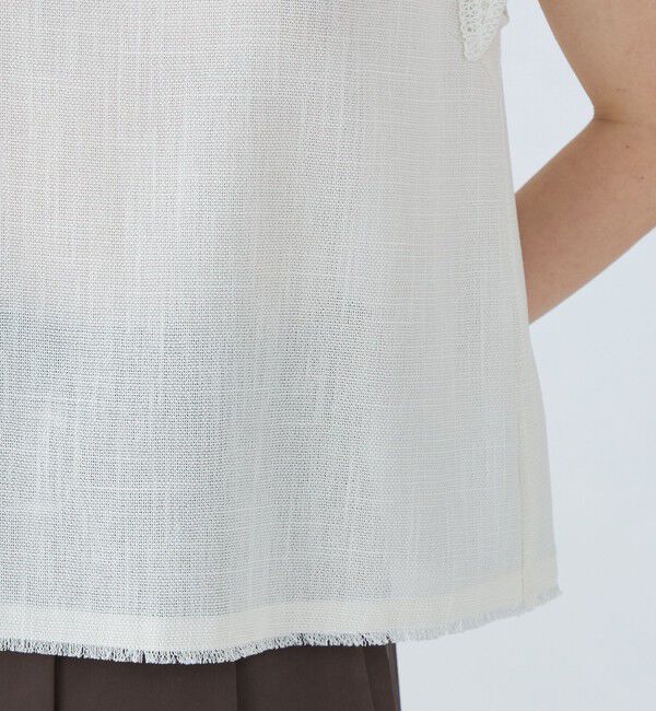 Ballsey「ポリエステルレーヨンカラミ レーススリーブブラウス」|シャツ・ブラウス|