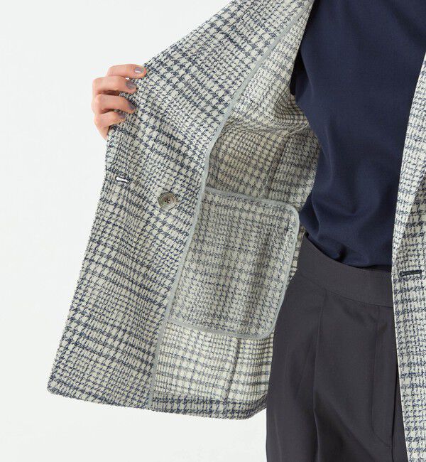 TOMORROWLAND collection「シャドーグレンチェック ダブルブレストライトジャケット」|テーラードジャケット|