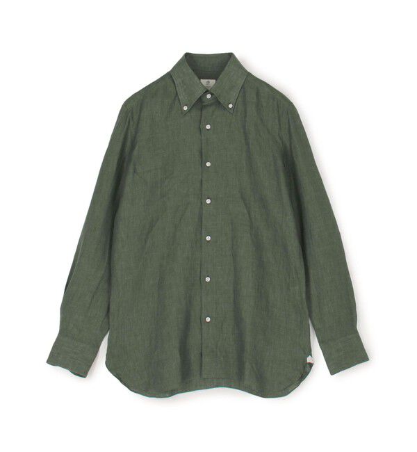 TOMORROWLAND MENS「【別注】LUIGI BORRELLI GABLE リネン ボタンダウンシャツ」|シャツ・ブラウス|57 カーキ