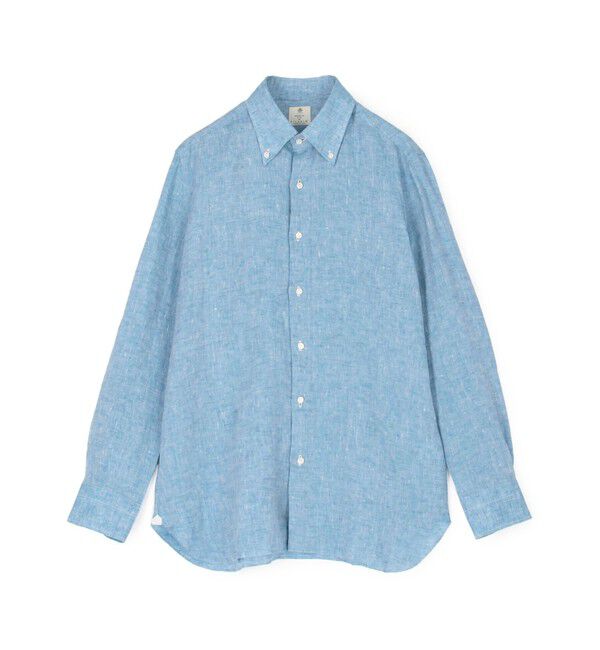 TOMORROWLAND MENS「【別注】LUIGI BORRELLI GABLE リネン ボタンダウンシャツ」|シャツ・ブラウス|63 ライトブルー
