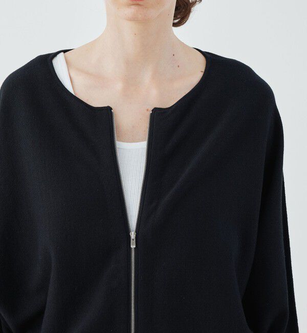 GALERIE VIE「ストレッチコットン ジップアップカーディガン」|カーディガン|