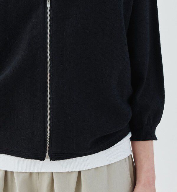 GALERIE VIE「ストレッチコットン ジップアップカーディガン」|カーディガン|