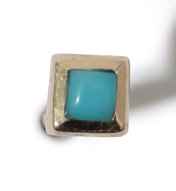 TOMORROWLAND GOODS「Metier Mini Bezel Set Princess Gemstone Studs 片耳ピアス」|ピアス|65 ターコイズ