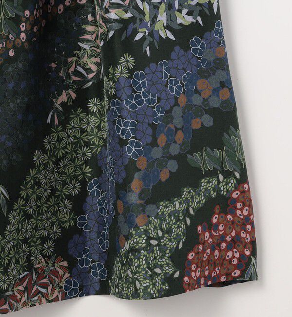 CABaN「 FLOWER RIVERプリント タックロングスカート」|スカート|