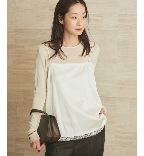 Plage「layered lace satin キャミソール」|キャミソール|