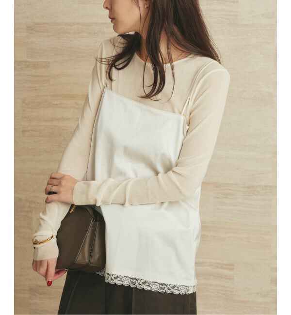 Plage「layered lace satin キャミソール」|キャミソール|
