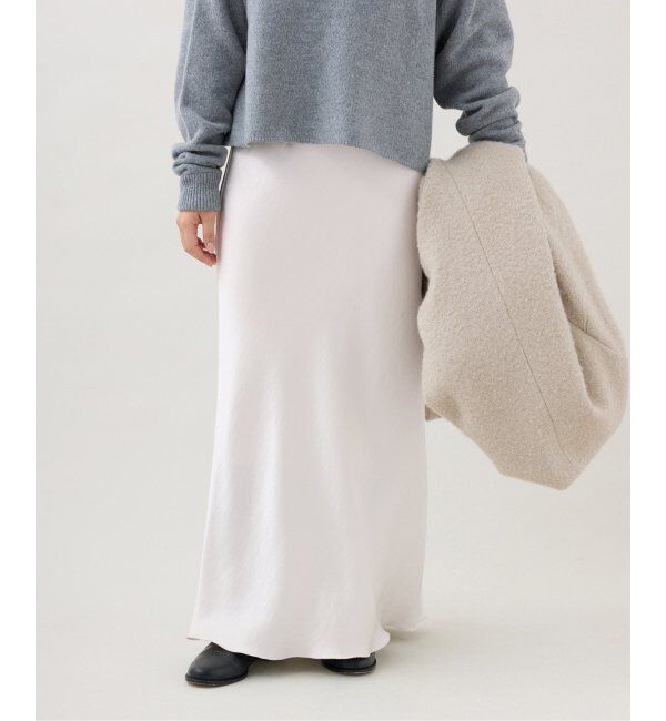 IENA「《追加9》ダブルサテンスカート」|スカート|